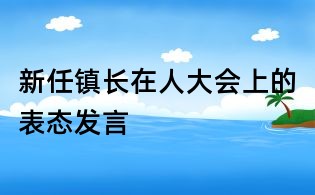 新任鎮長在人大會上的表態發言