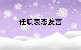 任職表態發言