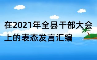 在2021年全縣干部大會上的表態發言匯編