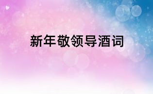 新年敬領(lǐng)導(dǎo)酒詞