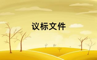 議標(biāo)文件
