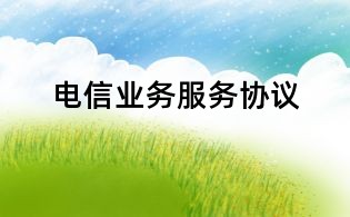 電信業(yè)務(wù)服務(wù)協(xié)議