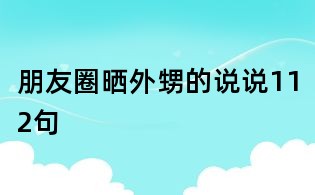 朋友圈曬外甥的說說112句