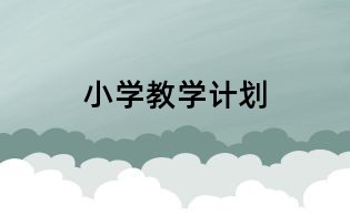 小學(xué)教學(xué)計(jì)劃