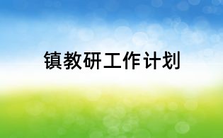 鎮(zhèn)教研工作計劃