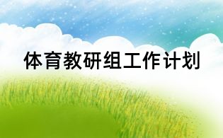 體育教研組工作計劃