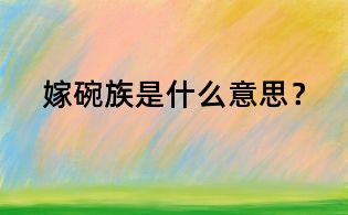 嫁碗族是什么意思？